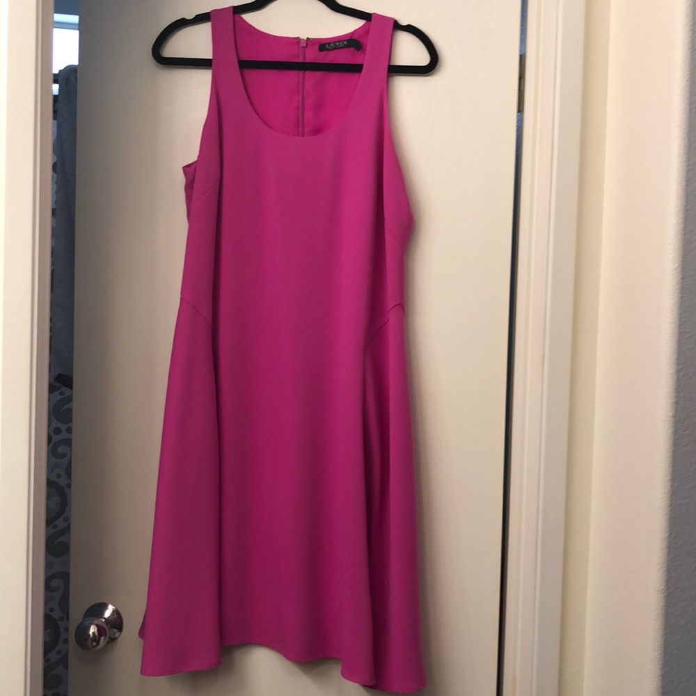 Ralph Lauren fuschia flared knee length dress